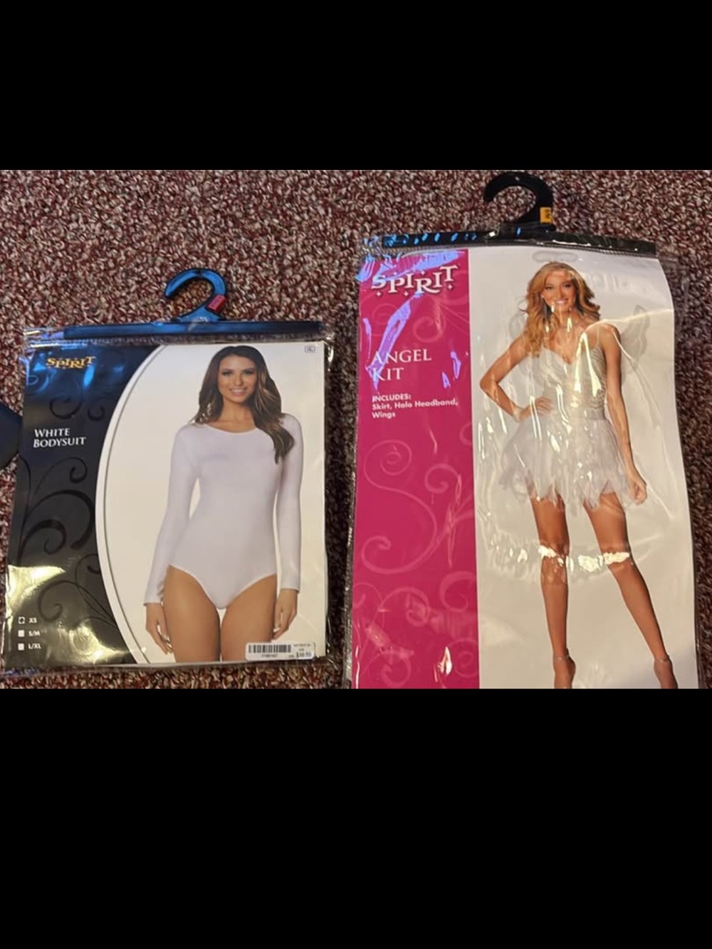 Spirit White Long Sleeve Bodysuit - Women's Crew Neck and Angel Kit